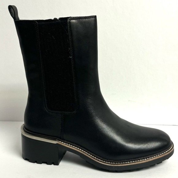 Vince Camuto Womens Kourtly Boot Black Leather Size 9 M